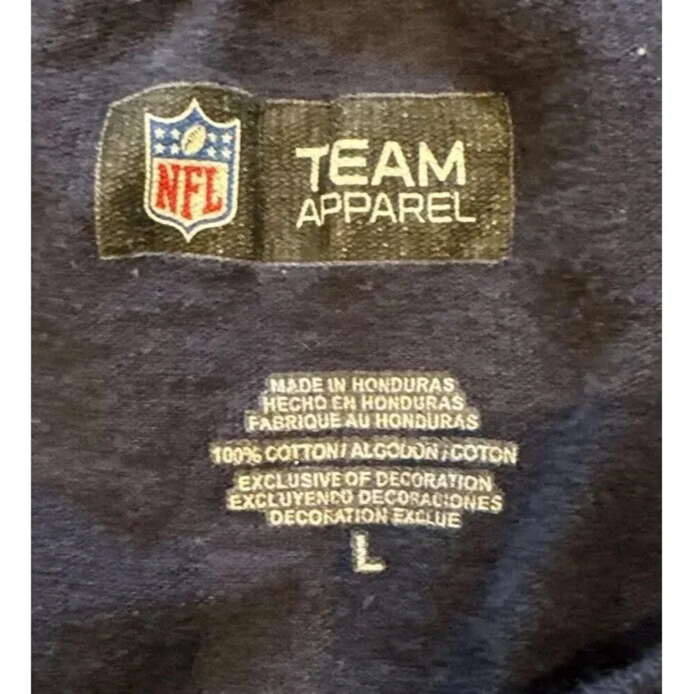 Denver Broncos Tshirt Helmet Logo T Shirt 2010 Blue NFL Football Size Large L - Picture 15 of 15